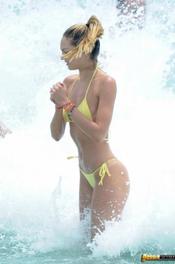 Celeb Babe Candice Swanepoel In Yellow Bikini 06