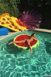Adriana Chechik Nude By The Pool 13