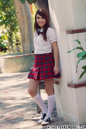 Cute Schoolgirl Marissa Strips In Public 01