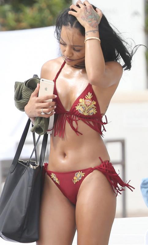 Karrueche Tran Showing Off Tigh Body 10