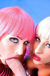 Kortney Kane And Jessica Jaymes Sucking A Hard Cock 01