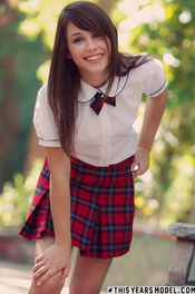 Cute Schoolgirl Marissa Strips In Public 04